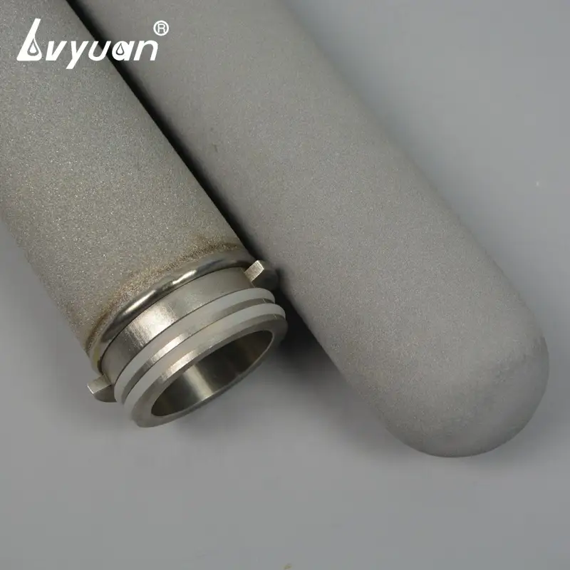 30'' inch titanium metal porous water filter cartridge with 5 micron and thread interface 1