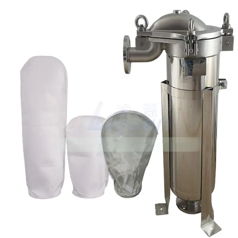 Industrial oil & liquid filtration 180x320 specification single PP bag filter SS 304 316L bag filter housing for water treatment 1