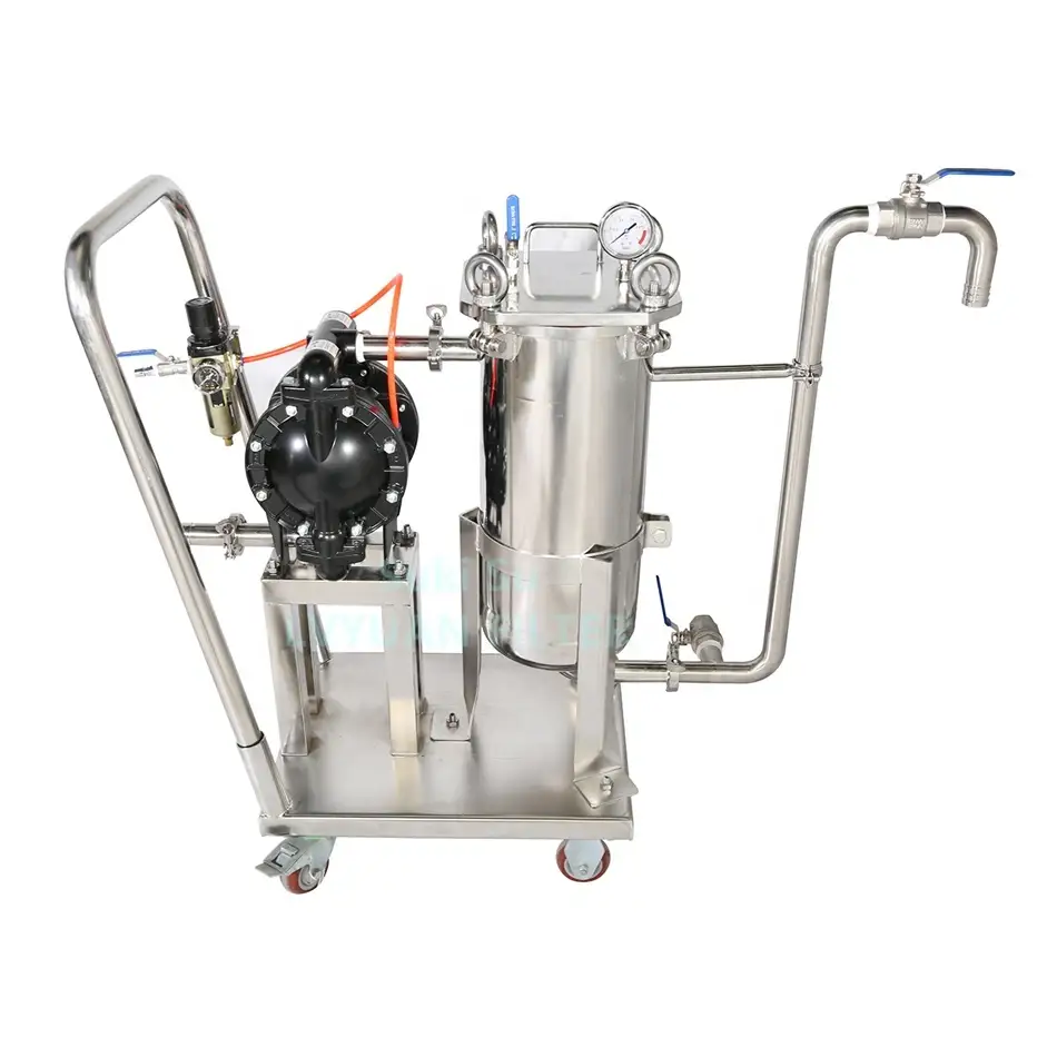 China Factory Custom Dual Triple Stages Stainless Steel beer housing bag filter for wine filtering machine 1