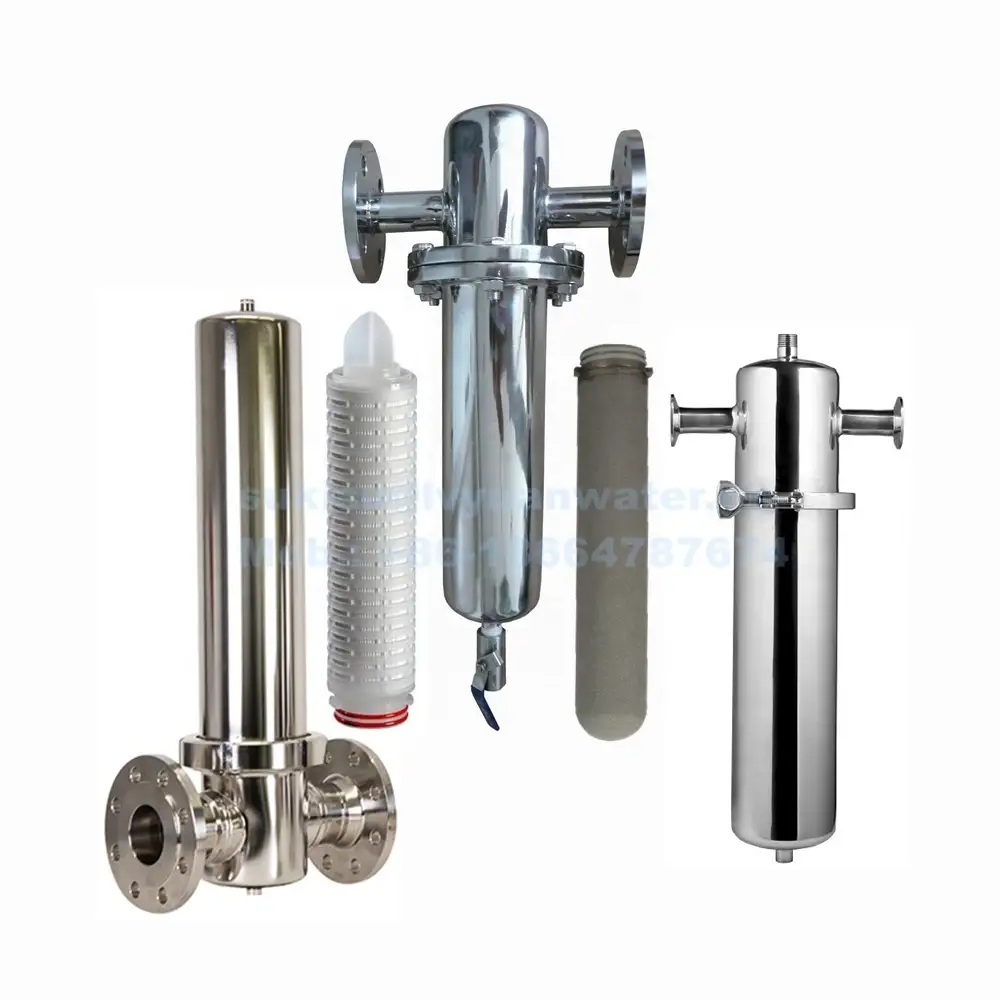 Food Grade Tri-clamp Flange connection Stainless Steel steam filter housing for industrial oil air cleaner filter 1