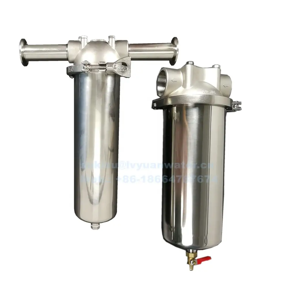 Stainless Steel High pressure Inline water filter housing for purify hydraulic oil/ethanol/solvents/beverage 1