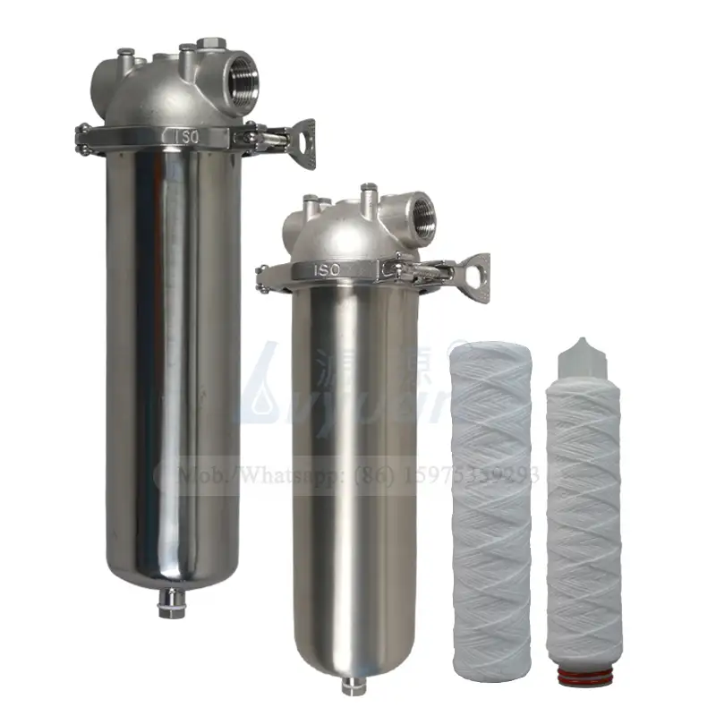 Cartucho único mate o pulido espejo carcasa de cartucho de filtro inoxidable de 10/20/30/40 pulgadas para filtro de agua grande de sedimentos 1