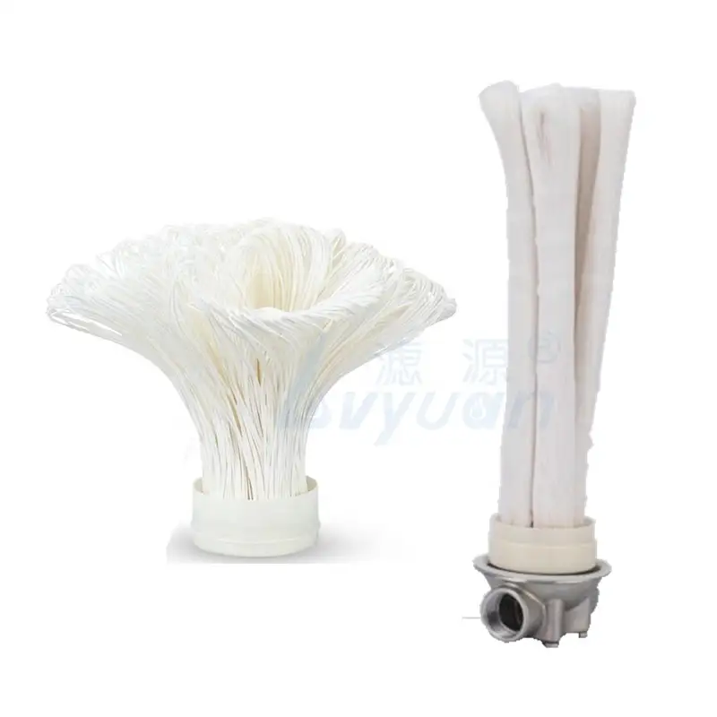 Membrana de filtro uf de fibra hueca pvdf presurizada, 10, 20 pulgadas, delgada/Jumbo, 0,01um, micrones, para cartucho de filtro purificador de agua 1
