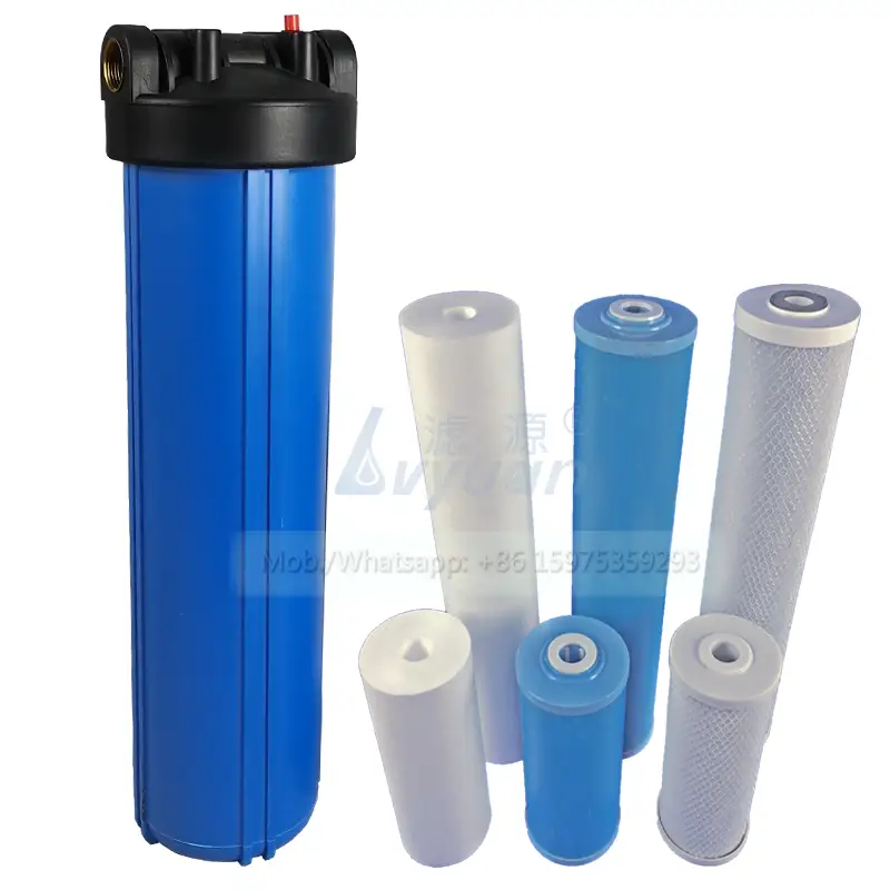 Vivienda de agua enorme 10 filtro de agua de 3 etapas del azul grande de PP/GAC/CTO de 20 pulgadas para el tratamiento de agua de toda la casa 1