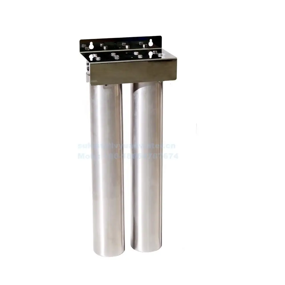 Dual/Triple stages 1 2 3 stage Water filter Stainless Steel Housing 10 20 inch for home water purifier 1