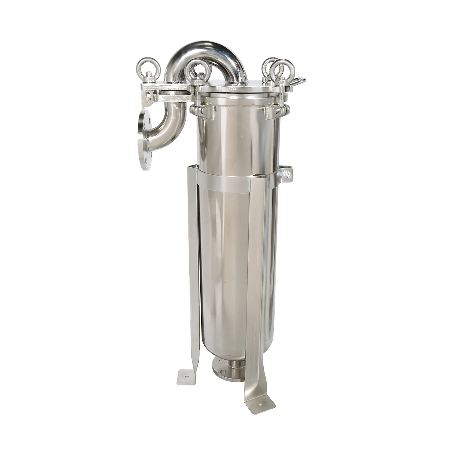 Carcasa de filtro de bolsa única de acero inoxidable de entrada superior con 1 5 10 25 50 75 100 150 200 micrones 1