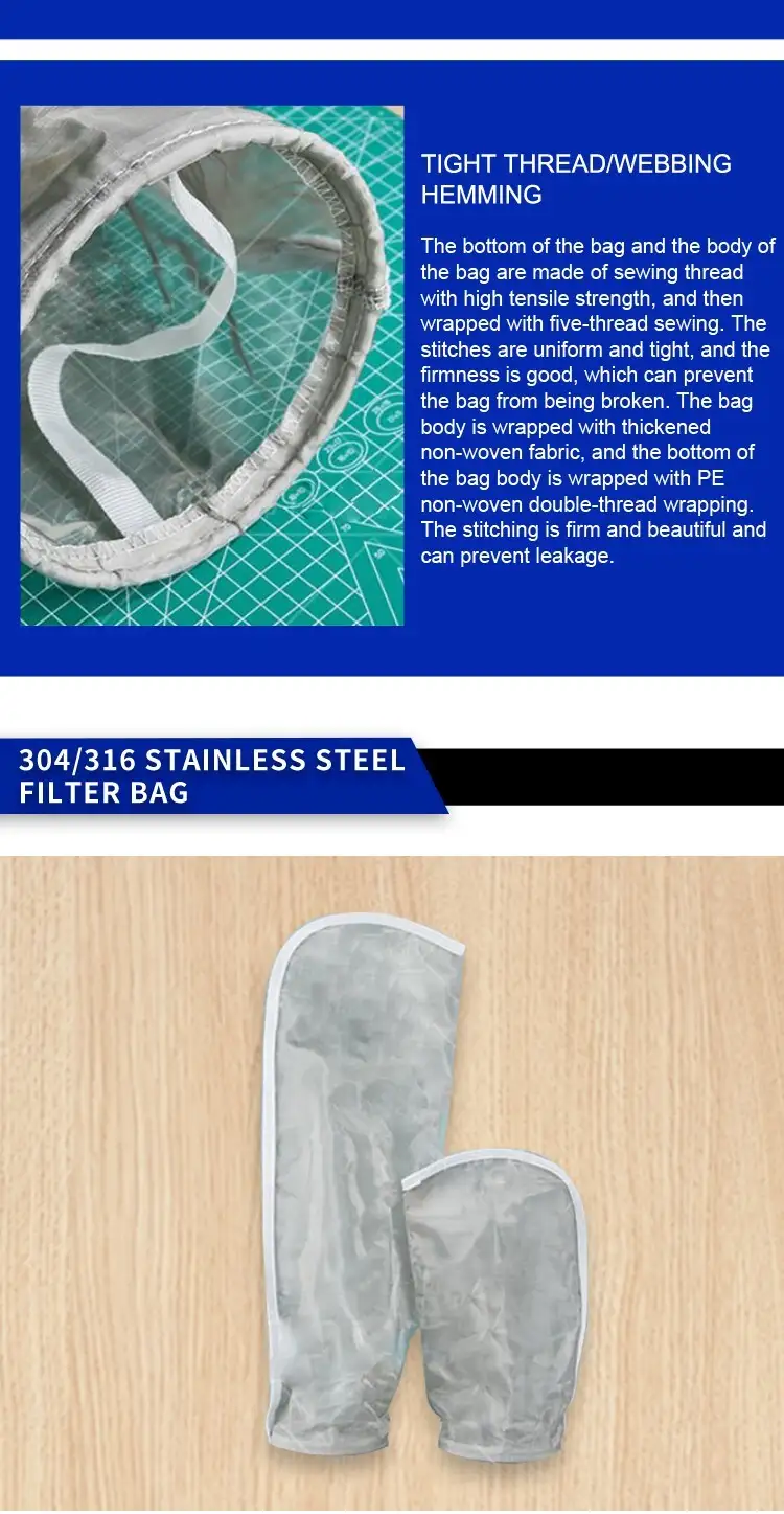 SS 304 316 Stainless Steel Filter Bag 5