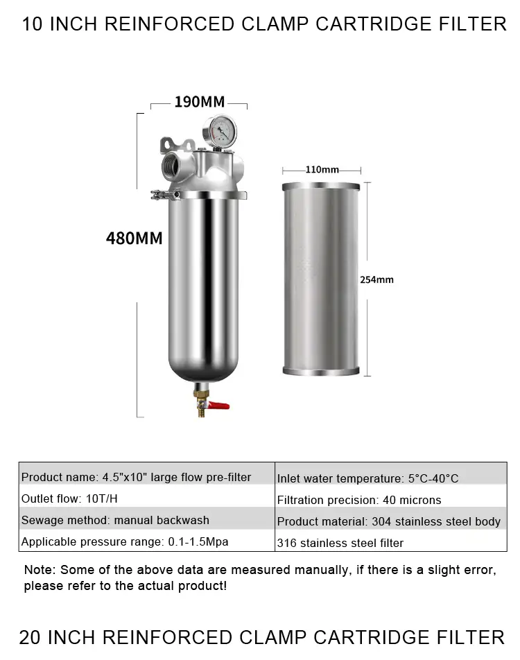 Single Cartridge Stainless Steel Filter Housing 9