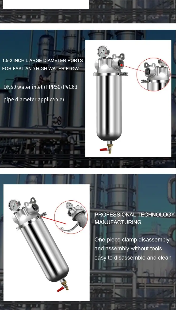 Single Cartridge Stainless Steel Filter Housing 11