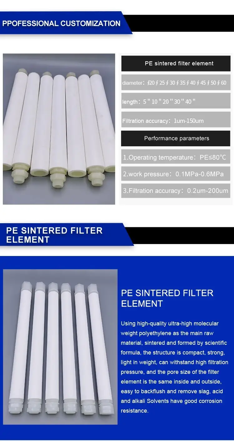 1 3 5 10 25 50 75 100 Micron Micro porous PE Sintered Filter Element 3 1 3 5 10 25 50 75 100 Micron Micro porous PE Sintered Filter Element 7
