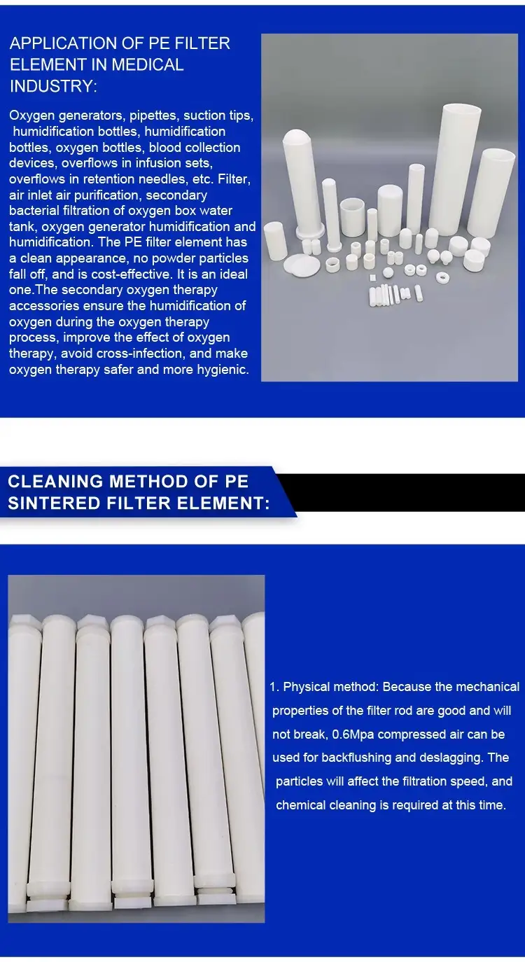 1 3 5 10 25 50 75 100 Micron Micro porous PE Sintered Filter Element 6 1 3 5 10 25 50 75 100 Micron Micro porous PE Sintered Filter Element 10