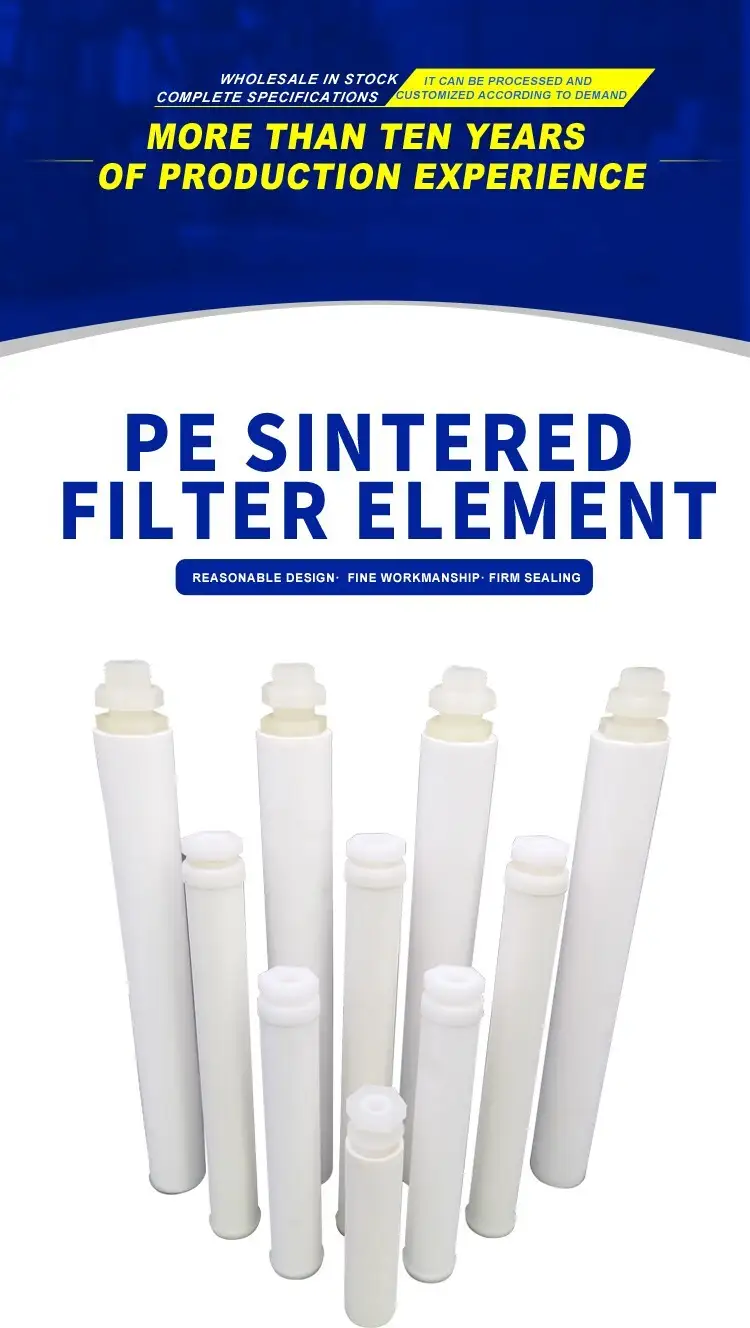 1 3 5 10 25 50 75 100 Micron Micro porous PE Sintered Filter Element 2 1 3 5 10 25 50 75 100 Micron Micro porous PE Sintered Filter Element 6