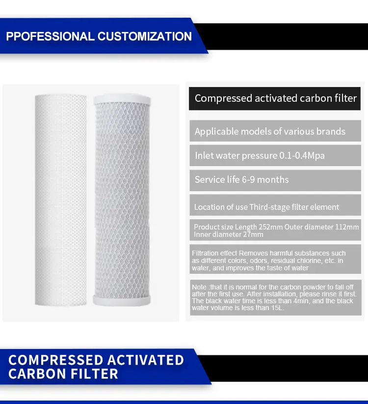 Factory Price Compressed Actived Carbon Filter 7
