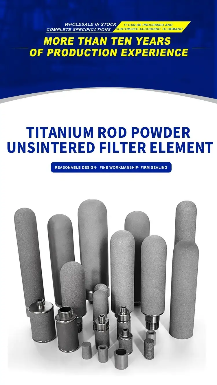 Factory price OEM Size Titanium Rob Sintered Filter Element 6