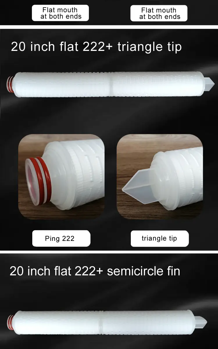 Micro porous membrane pleated filter element 10