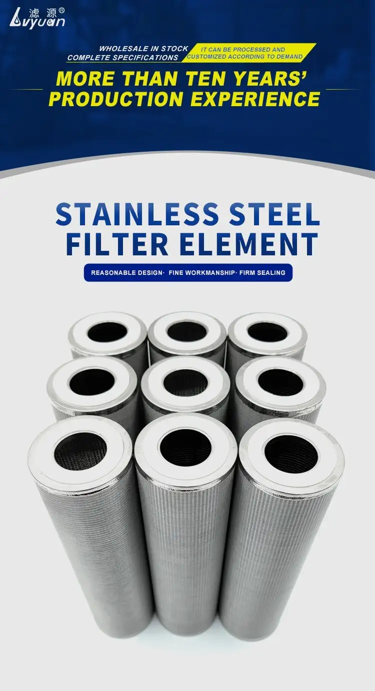 Factory price Stainless steel filter cartridge SS filter element 6
