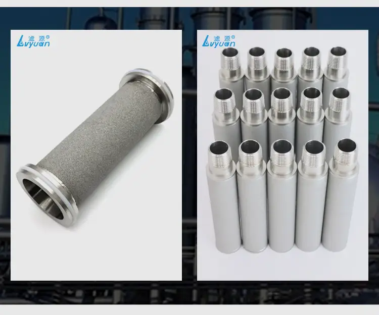 OEM micro 316 Stainless Steel Filter cartridge Sintered metal powder filter element 9