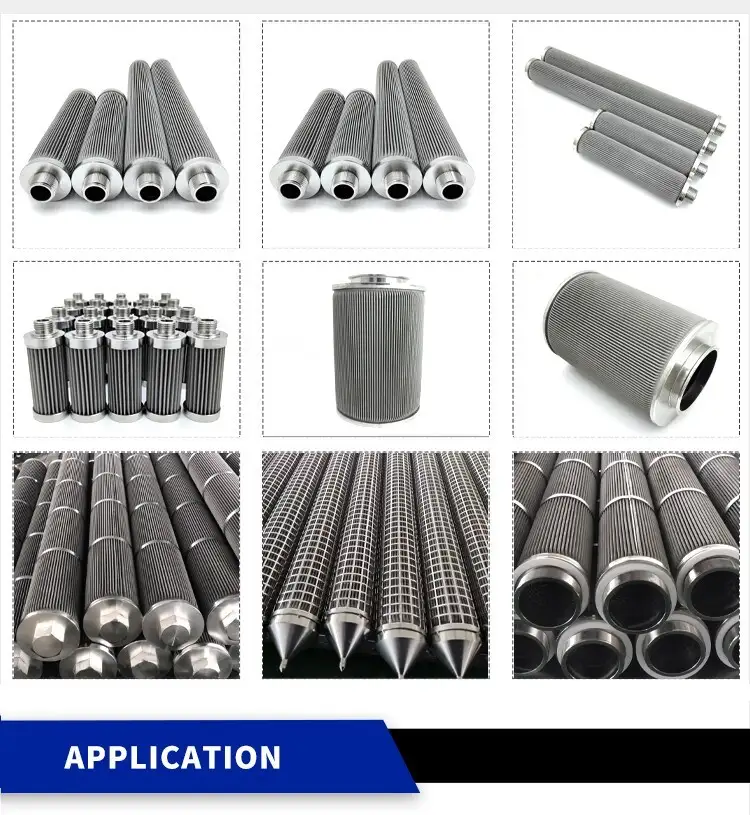 Factory price OEM size 316 metal Stainless steel pleated filter cartridge SS filter element 11