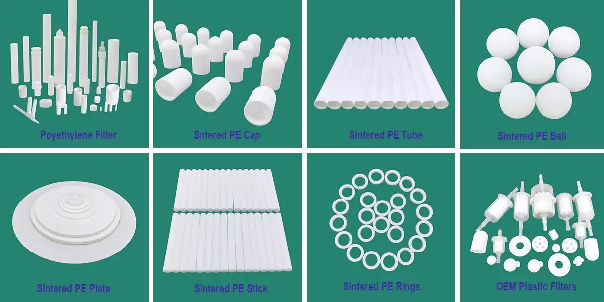 OEM All Sizes Of Sintered Plastic Filters 6