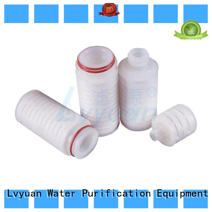 pes pleated polyester filter cartridge with stainless steel for food and beverage 1