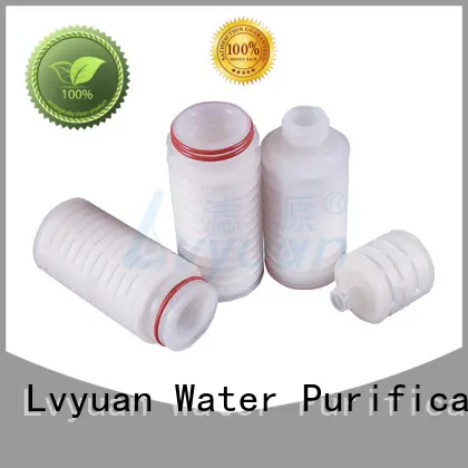 latest pleated polyester filter cartridge with stainless steel for liquids sterile filtration Lvyuan 1