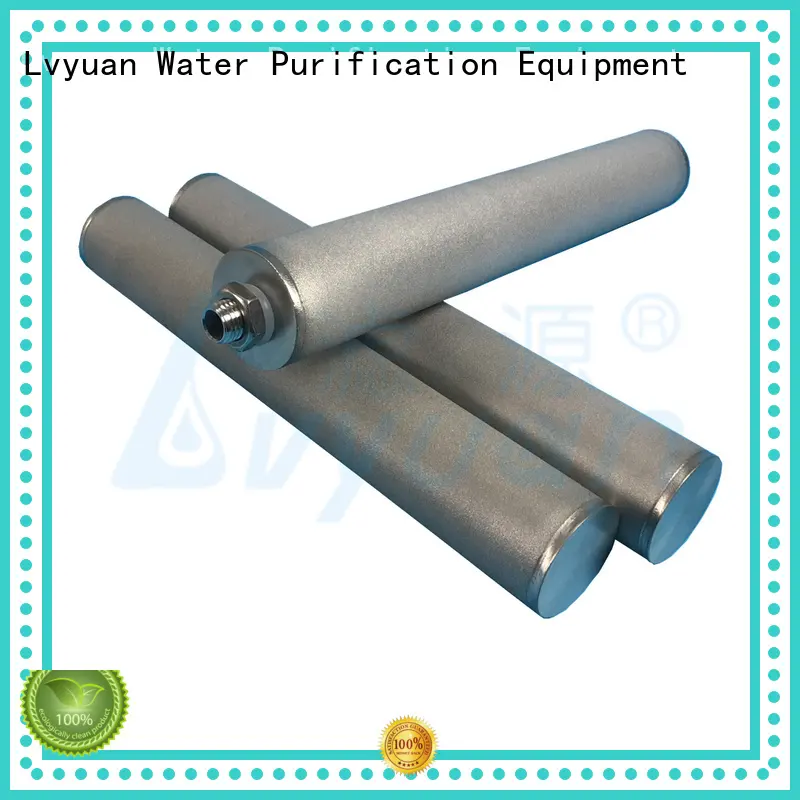 10 inch 1 micron stainless steel SS316 metal porous sintered filter cartridge for liquid filtration 1