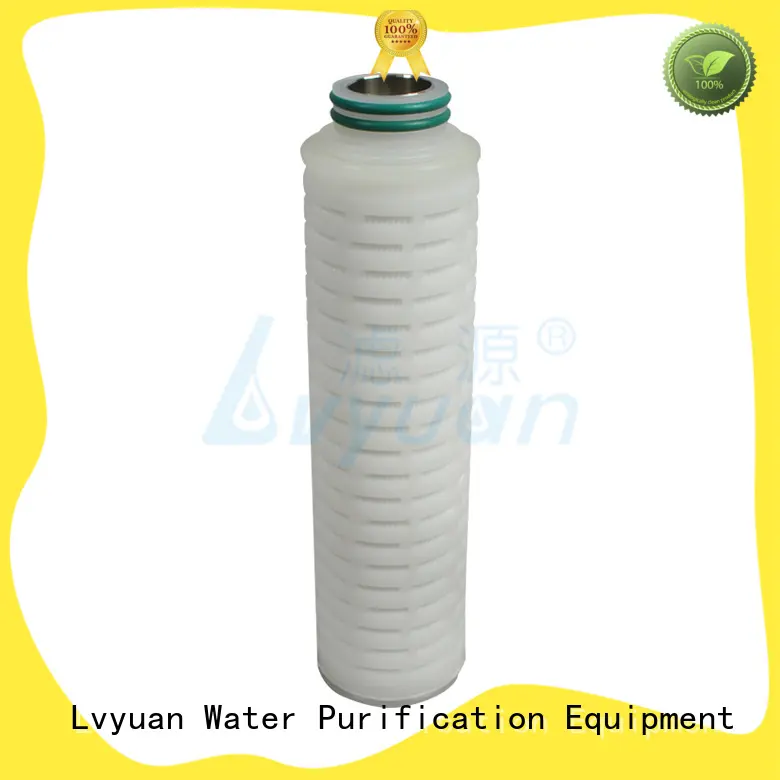 PTFE membrane pleated water filter cartridge with internal stainless steel reinforcing ring1 1