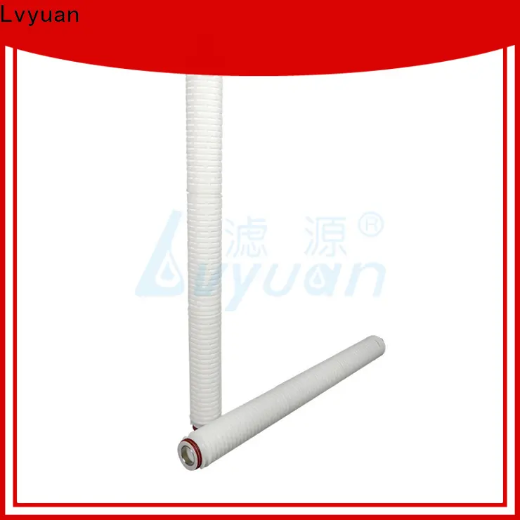 Lvyuan pvdf pleated water filter cartridge replacement for liquids sterile filtration 1