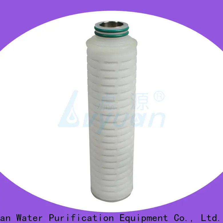 Lvyuan membrane pleated water filter cartridge with stainless steel for food and beverage 1