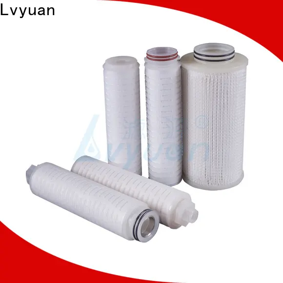 pvdf pleated water filters with stainless steel for organic solvents 1