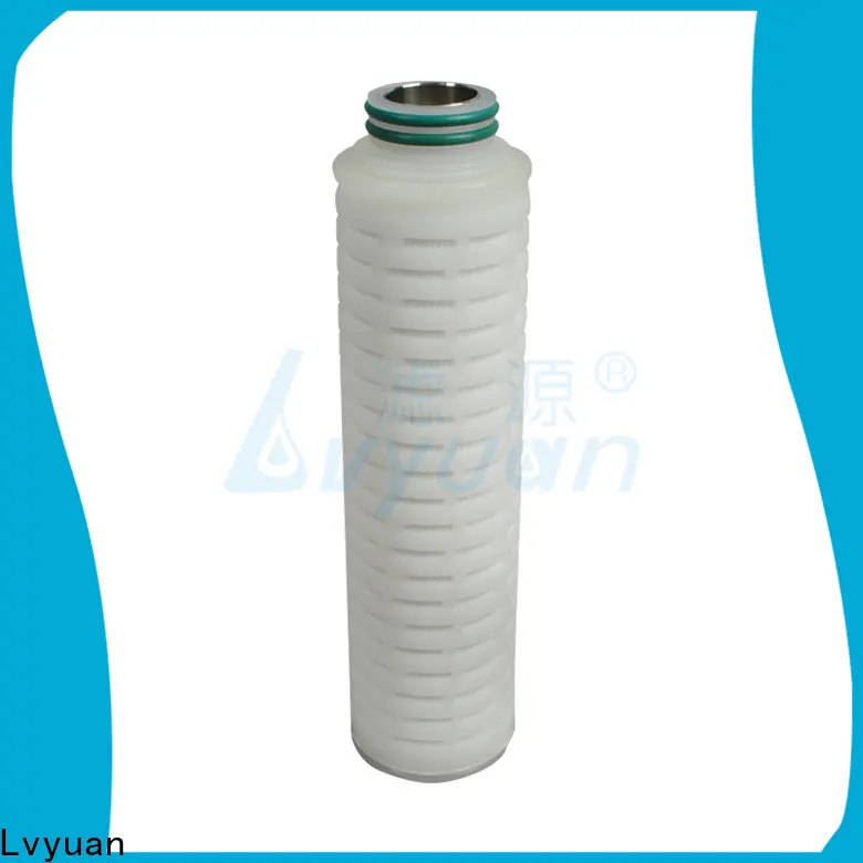 Lvyuan pvdf pleated filter cartridge suppliers with stainless steel for diagnostics 1