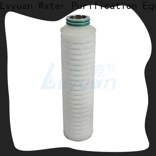 Lvyuan pvdf pleated filter element with stainless steel for sea water desalination 1