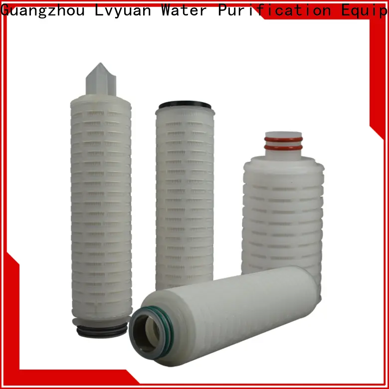 pvdf pleated filter cartridge with stainless steel for food and beverage 1