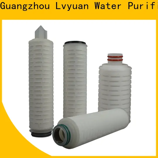 Lvyuan ptfe pleated water filter cartridge with stainless steel for sea water desalination 1