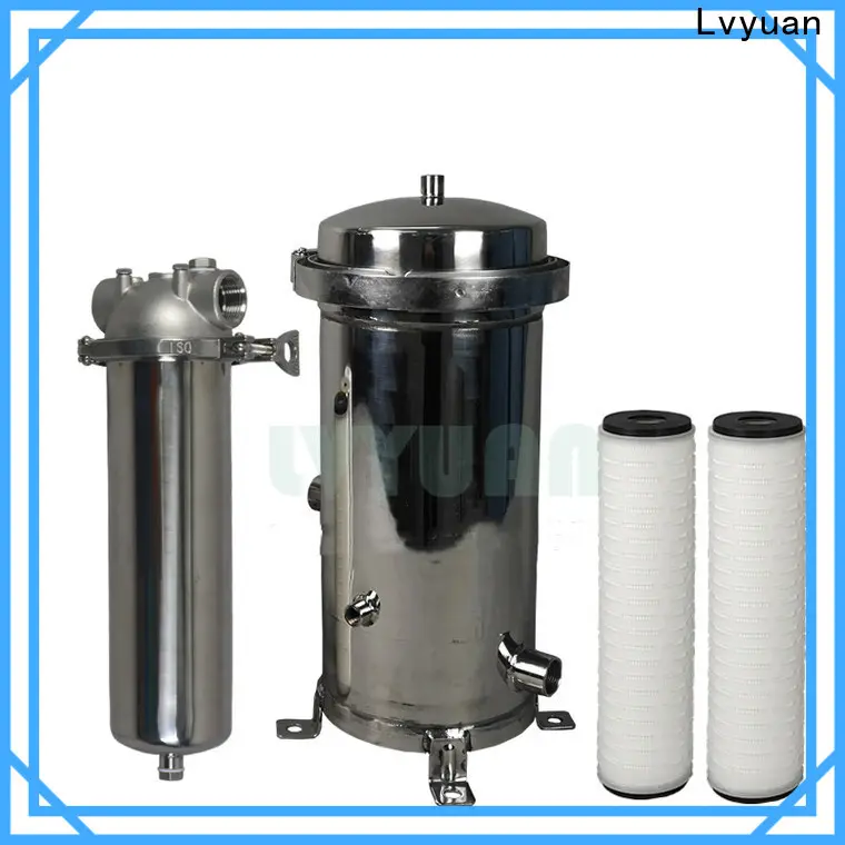 Lvyuan professional stainless steel cartridge filter housing with fin end cap for sea water treatment 1