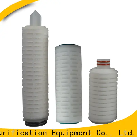 pes pleated water filter cartridge with stainless steel for food and beverage 1