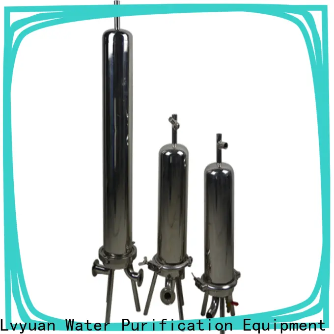 professional stainless water filter housing with fin end cap for food and beverage 1