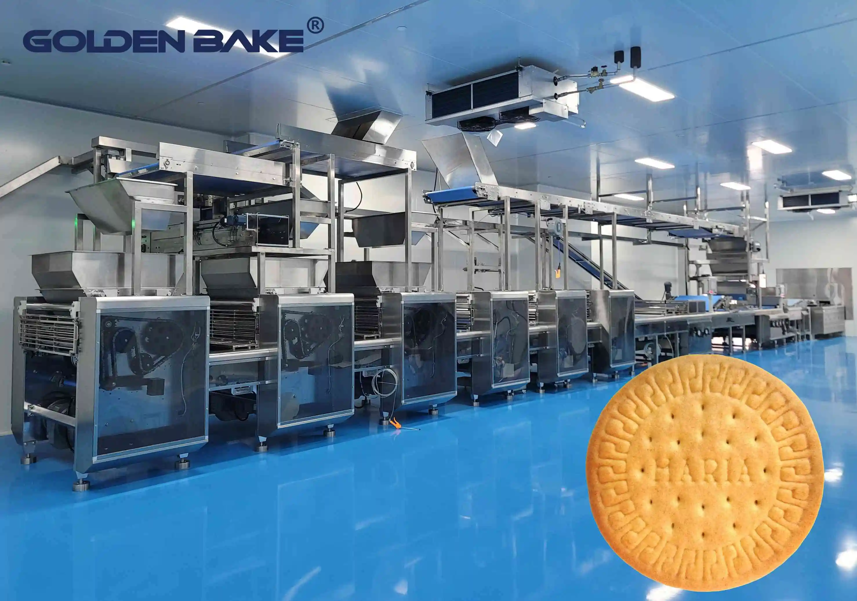 Golden Bake cookie making machine india solution for marie biscuit production 1