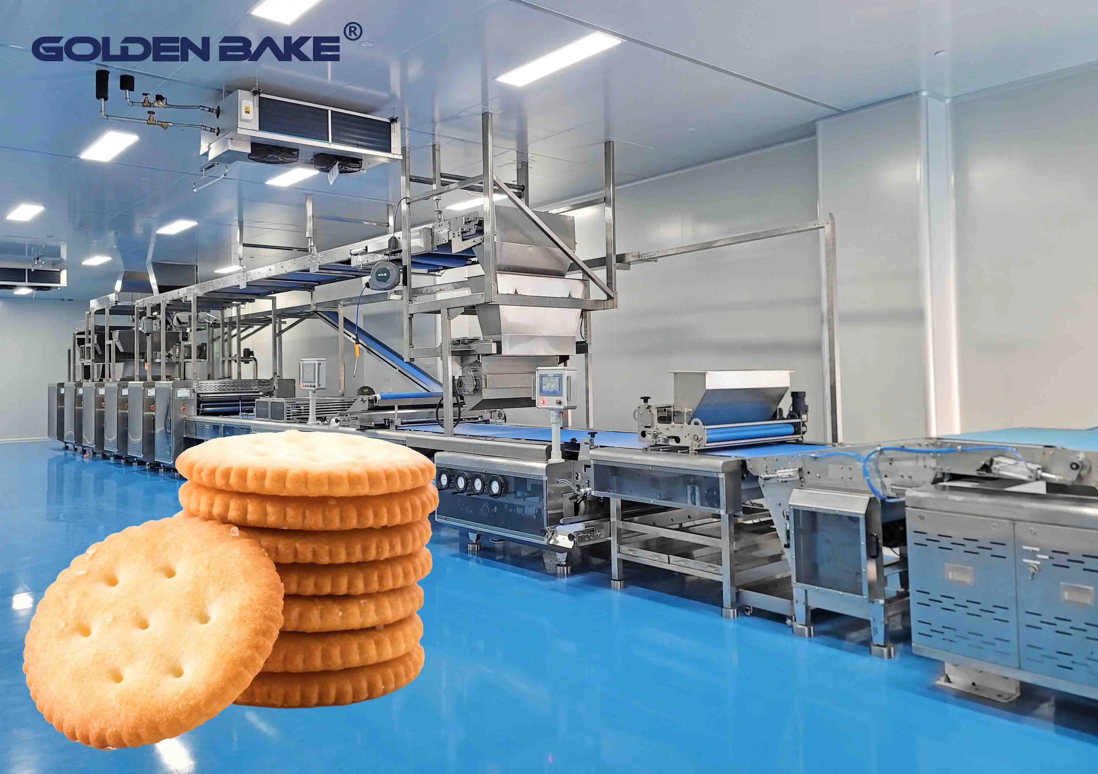 Golden Bake industrial biscuit making machine manufacturers for ritz biscuit making 1