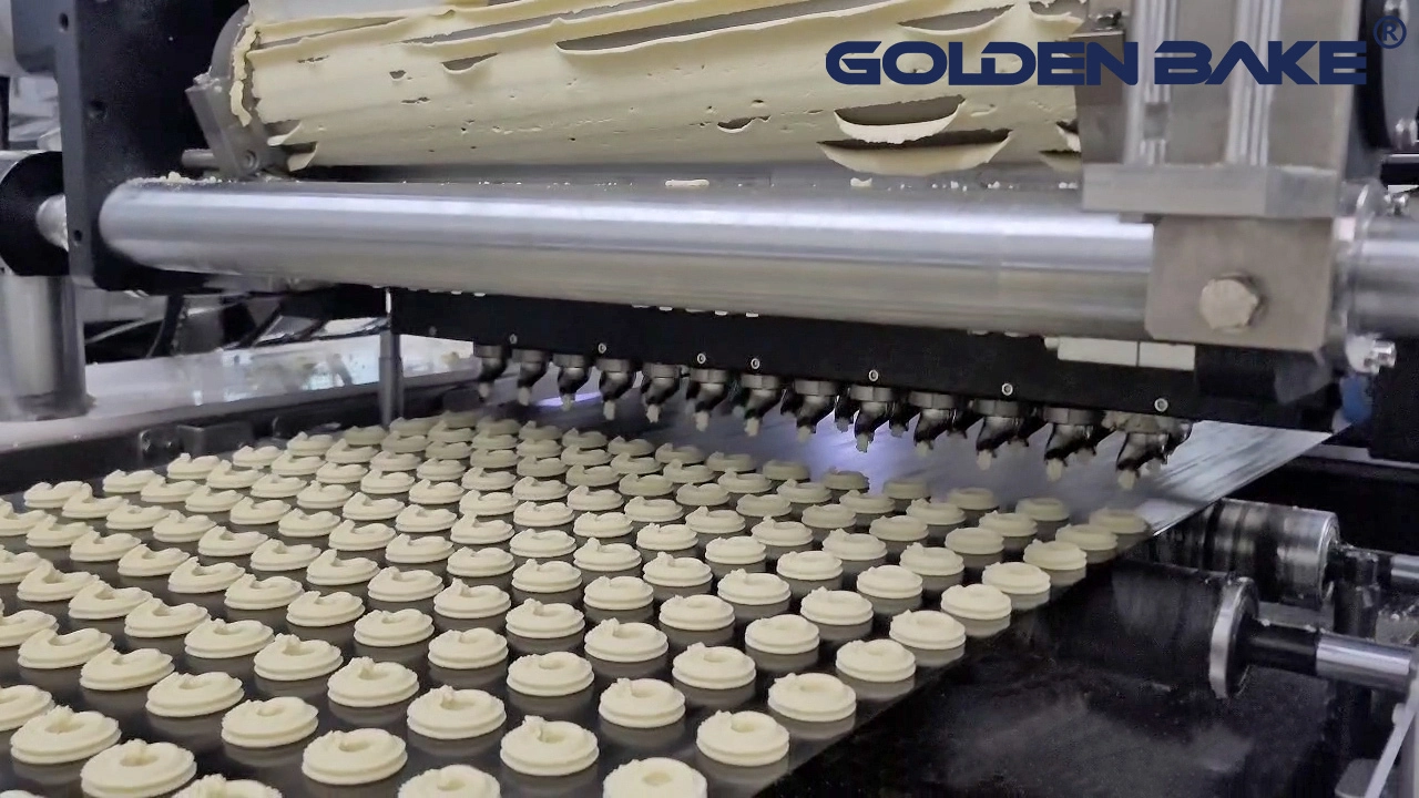 Golden Bake Automatic industrial cookie machine soft biscuit making equipment 1