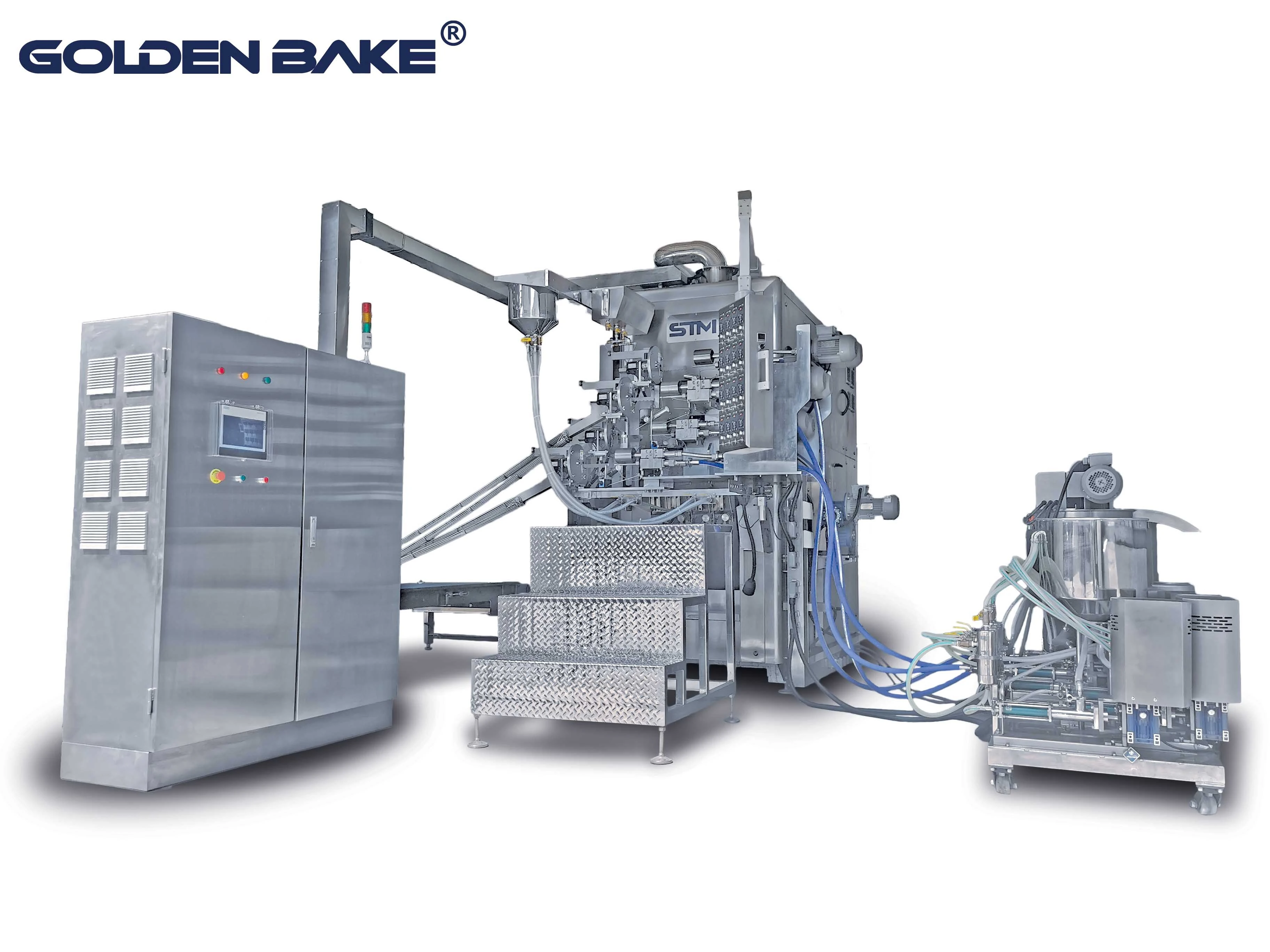 Máquina automática para hacer rollos de huevo, máquina para hacer palitos de oblea, línea de producción de galletas 1