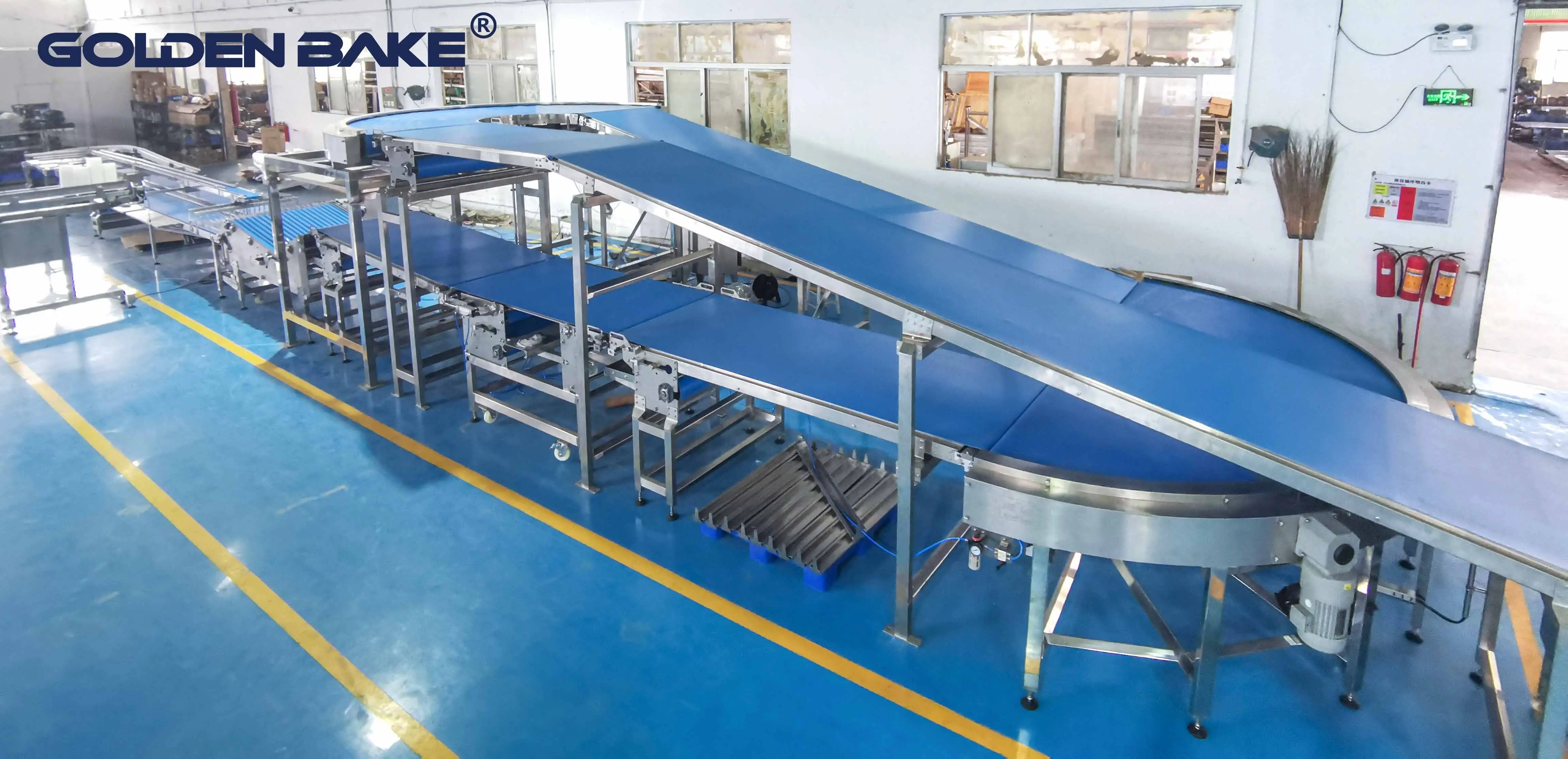 durable turning conveyor vendor for biscuit post baking 1