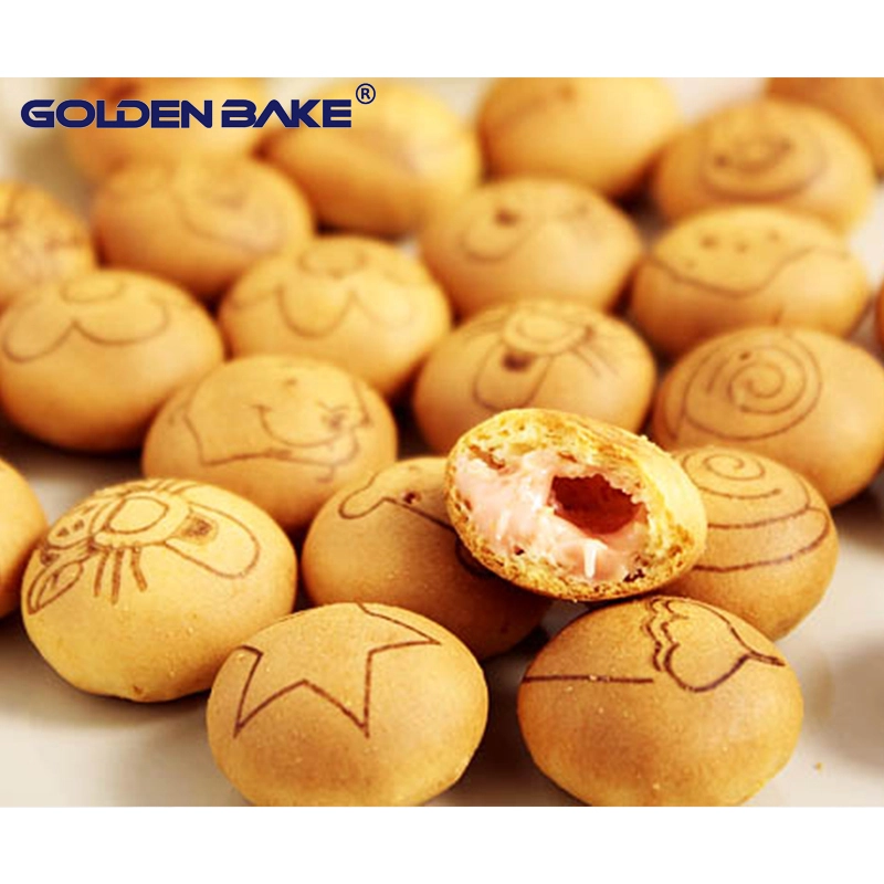 Golden Bake jam filler machine supplier for panda biscuits 4