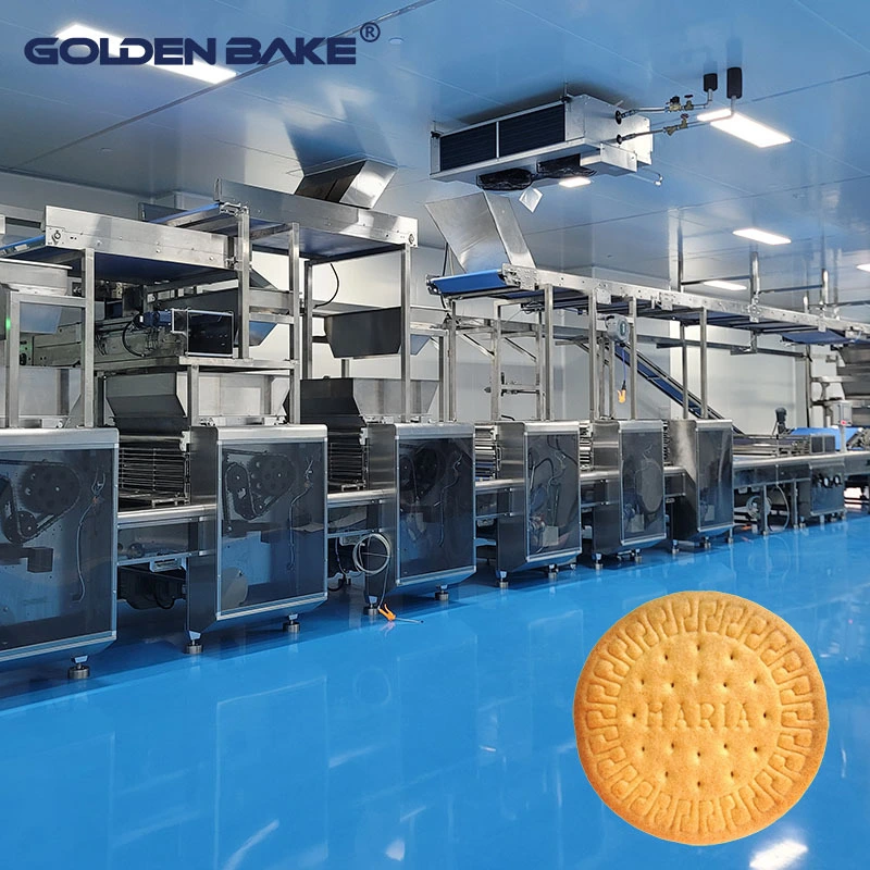 خط إنتاج بسكويت ماري الأوتوماتيكي من Golden Bake عملية صنع ملفات تعريف الارتباط الصلبة 1
