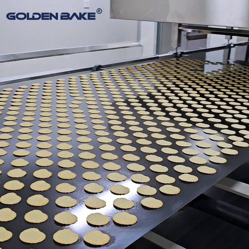 Golden Bake Automatic biscuit making plant wavy shape potato hard biscuit line 5