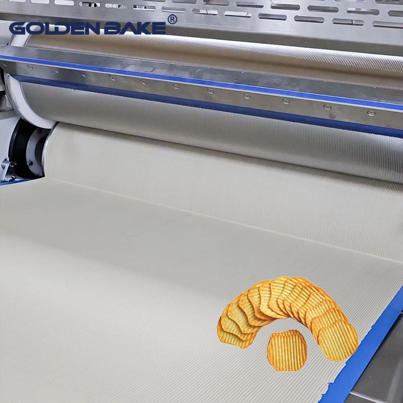 Potato chips W-shape forming machine wavy gauge rolls 1