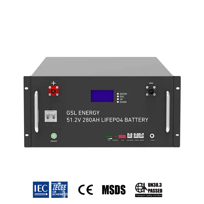 GSL ENERGY 51.2V 280Ah Rack Lifepo4 Battery 14.34KWH Батареї Система зберігання енергії 1