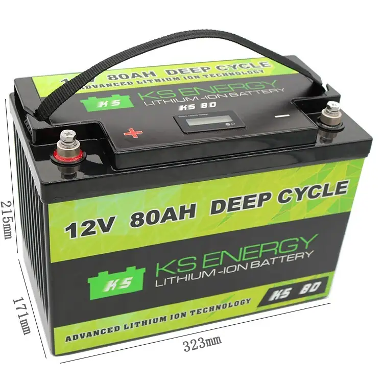 carts lithium ion battery 12v 100ah bulk production led display GSL ENERGY 5