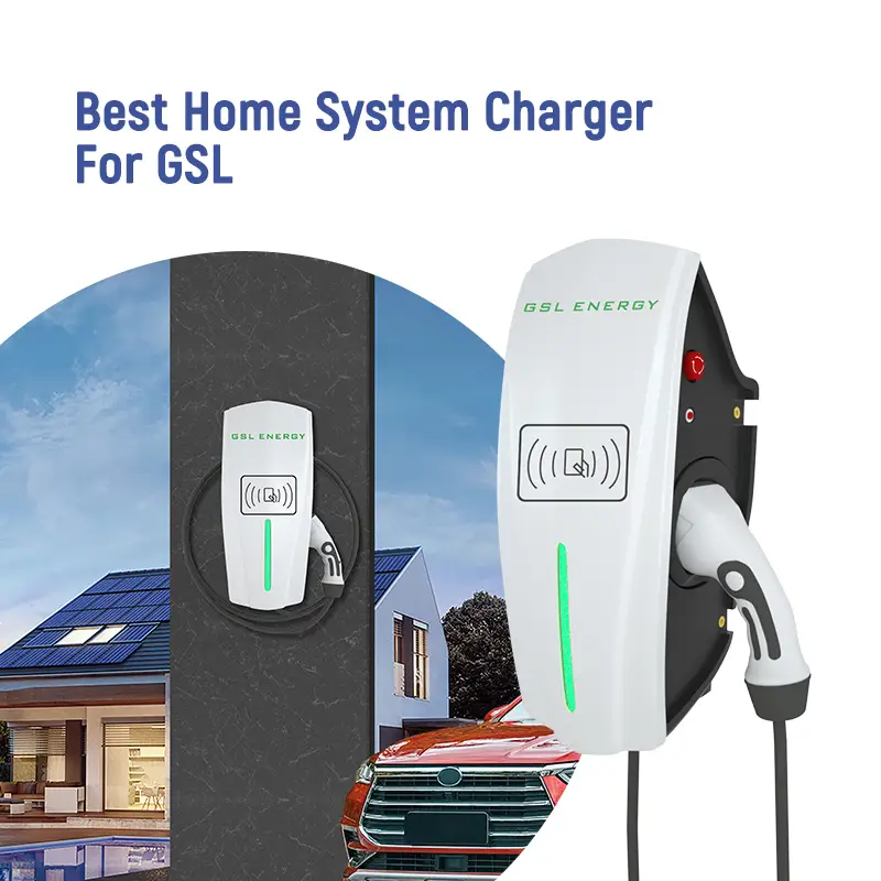 GSL Energy Mode 3 Type 2 Plug 1 Phase 3 Phase 7.4Kw 22Kw AC Wallbox Electric Car EV Charger Charging Station WiFi 1