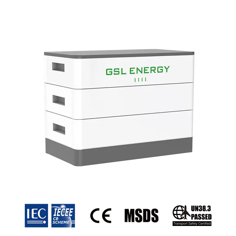 GSL ENERGY 153.6~614V Stackable Modular Solar Energy Storage System Battery with Smart BMS 7.68~30.72kWh High Voltage Battery 1